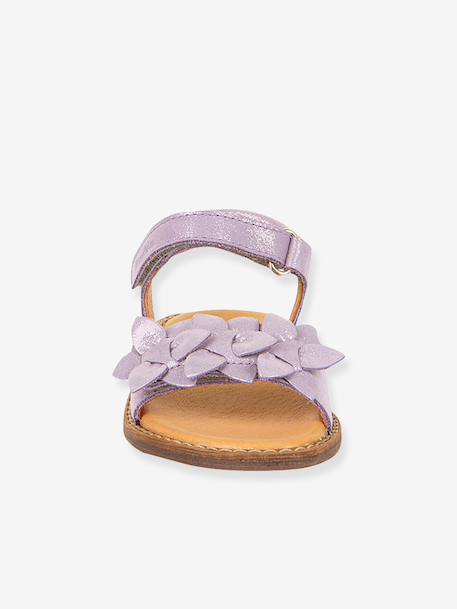 Sandales en cuir pour fille LORE FLOWERS froddo bleu foncé+lavande+rose doré+tomette 10 - vertbaudet enfant 