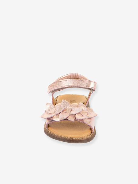 Sandales en cuir pour fille LORE FLOWERS froddo bleu foncé+lavande+rose doré+tomette 15 - vertbaudet enfant 
