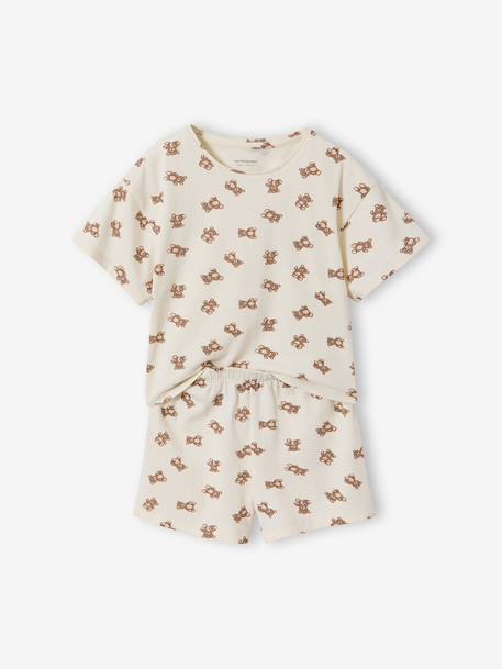 Lot 2 pyjamas ours court et long écru 2 - vertbaudet enfant 