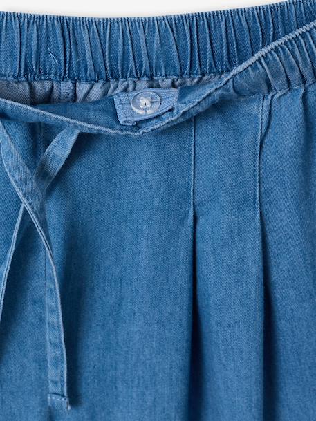 Ensemble pantacourt top denim léger bleu moyen 5 - vertbaudet enfant 