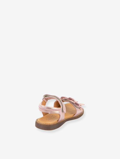 Sandales en cuir pour fille LORE FLOWERS froddo bleu foncé+lavande+rose doré+tomette 14 - vertbaudet enfant 