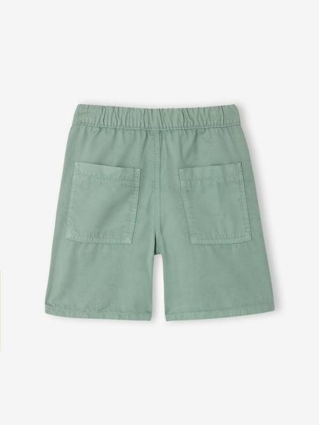 Bermuda garçon élastique bleu jean+jaune pastel+vert sapin 16 - vertbaudet enfant 