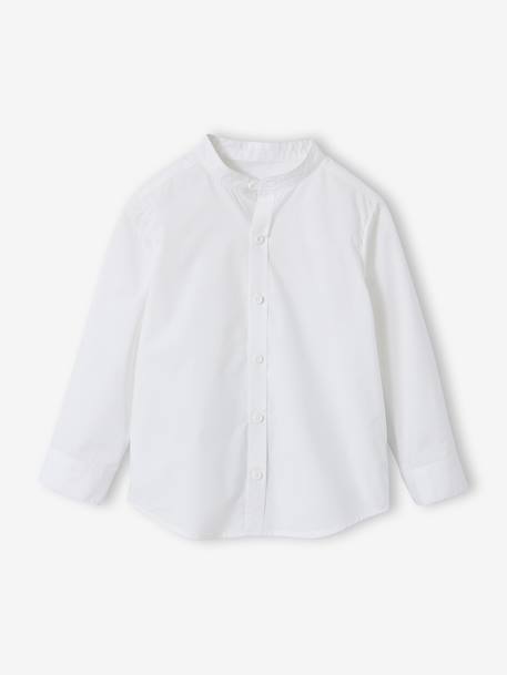 Ensemble céremonie chemise col Mao, veste et pantalon garçon beige+bleu ciel+vert d'eau 27 - vertbaudet enfant 