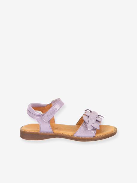 Sandales en cuir pour fille LORE FLOWERS froddo bleu foncé+lavande+rose doré+tomette 7 - vertbaudet enfant 