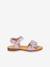 Sandales en cuir pour fille LORE FLOWERS froddo bleu foncé+lavande+rose doré+tomette 7 - vertbaudet enfant 
