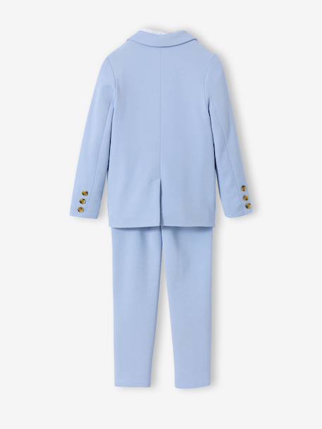 Ensemble céremonie chemise col Mao, veste et pantalon garçon beige+bleu ciel+vert d'eau 17 - vertbaudet enfant 