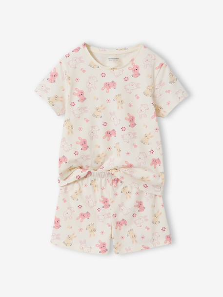 Lot 2 pyjamas lapin court et long gris chiné 2 - vertbaudet enfant 