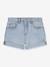 Short en jean Girlfriend shorts LEVI'S bleu+denim bleached 7 - vertbaudet enfant 