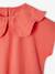 T-shirt fille col brodé fantaisie corail+écru 3 - vertbaudet enfant 