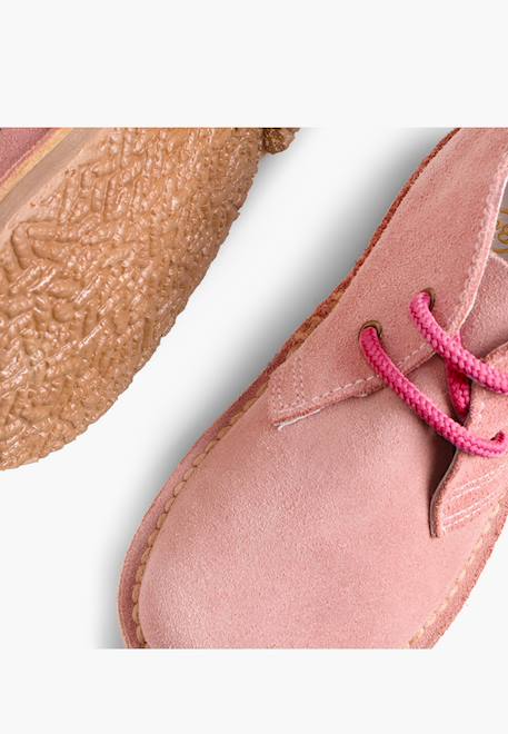 Desert boots bottines chukka à lacets enfants Rose claire 6 - vertbaudet enfant 