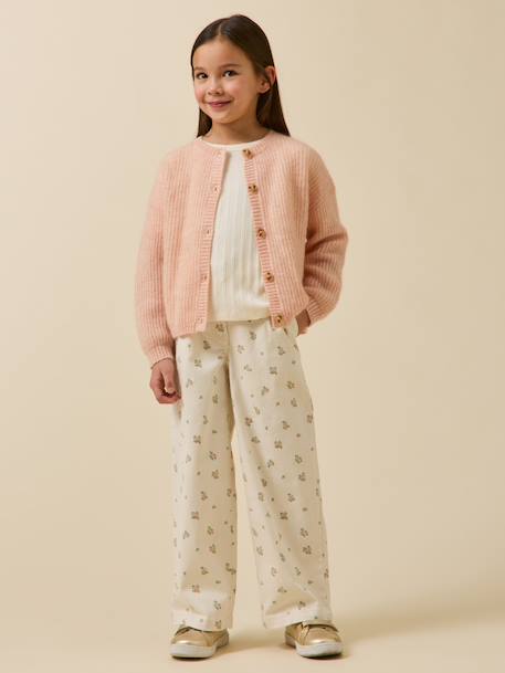 Cardigan fille avec laine et mohair Nude+Tangerine 5 - vertbaudet enfant 