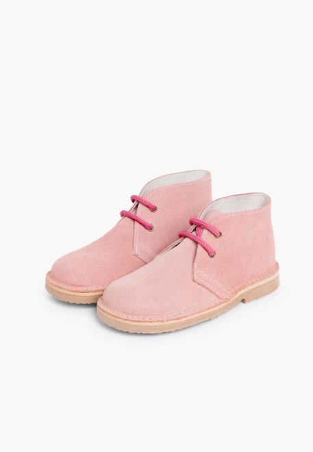Desert boots bottines chukka à lacets enfants Rose claire 4 - vertbaudet enfant 