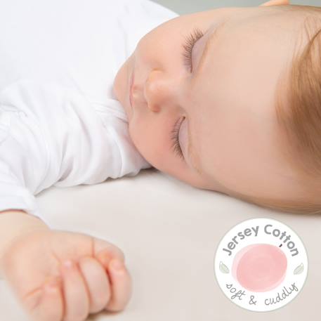 Drap housse extensible 60x120 - 70x140  en coton bio safe asleep® Beige amande+Blanc+Blanc cassé / écru+Bleu clair/ bleu ciel+Bleu indigo+Gris argenté+Rose pastel+Vert givré 7 - vertbaudet enfant 