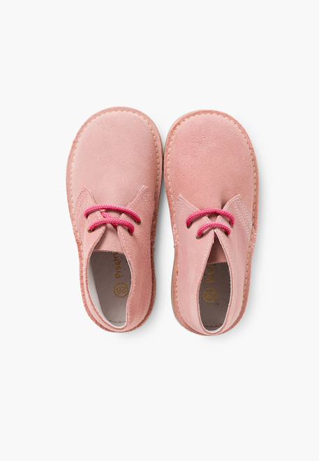 Desert boots bottines chukka à lacets enfants Rose claire 5 - vertbaudet enfant 