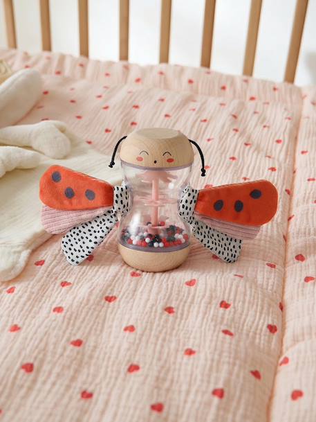 Hochet coccinelle bois FSC® rouge 2 - vertbaudet enfant 