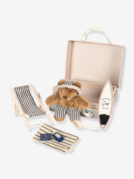 Coffret set voyage mini peluche KONGES SLOJD bleu 1 - vertbaudet enfant 