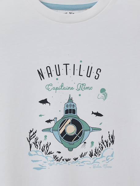 T-shirt enfant collection jules verne - coton biologique Blanc 2 - vertbaudet enfant 