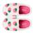 Chaussons mules sherpa fraise, semelle bloup xtra confort, amorti souple Ivoire 2 - vertbaudet enfant 