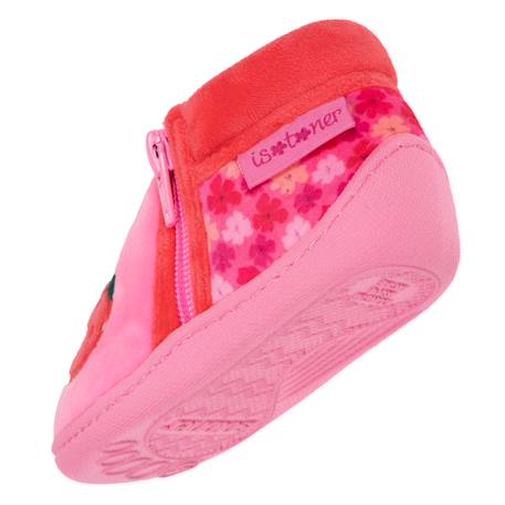 Chaussons bottillons velours maintien renforcé, fermeture zip, simple à enfiler Rose 5 - vertbaudet enfant 