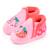 Chaussons bottillons velours maintien renforcé, fermeture zip, simple à enfiler Rose 1 - vertbaudet enfant 