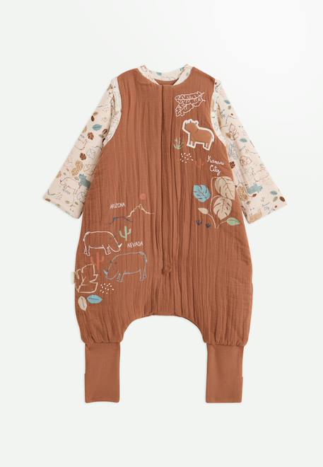 Turbulette tog 2 en gaze de coton avec pieds retroussables et manches amovibles kansas city Camel 1 - vertbaudet enfant 