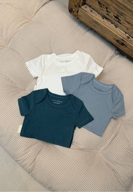 Lot de 3 bodies bébé manches courtes baroudeur Bleu 2 - vertbaudet enfant 