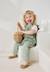 Ensemble salopette bébé en gaze de coton et t-shirt anaelle Kaki 1 - vertbaudet enfant 