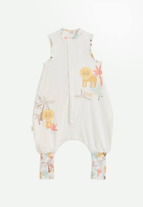 Turbulette tog 0,5 en gaze de coton avec pieds retroussables auguste Ecru 1 - vertbaudet enfant 