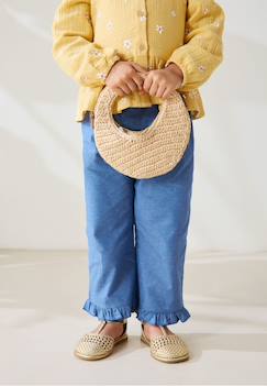 Pantalon enfant en chambray camila  - vertbaudet enfant