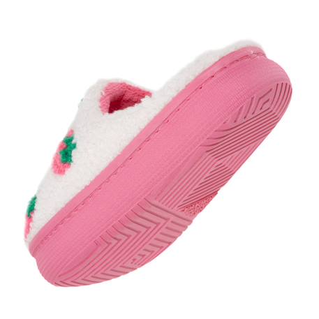 Chaussons mules sherpa fraise, semelle bloup xtra confort, amorti souple Ivoire 5 - vertbaudet enfant 