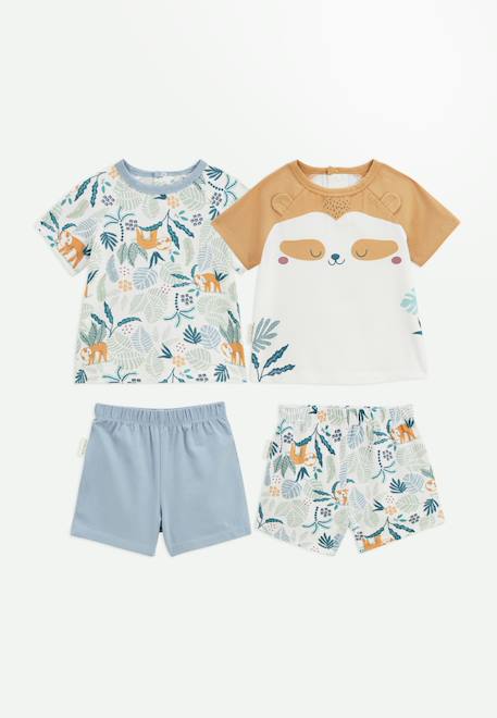 Lot de 2 pyjama short enfant 2 pièces baroudeur Bleu 1 - vertbaudet enfant 