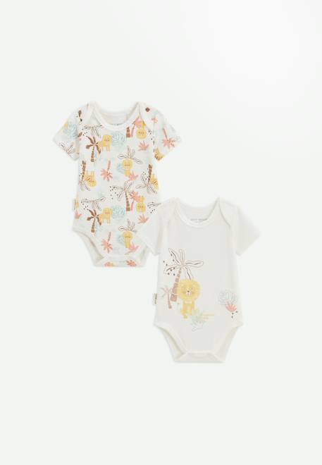 Bébé-Lot de 2 bodies bébé manches courtes auguste