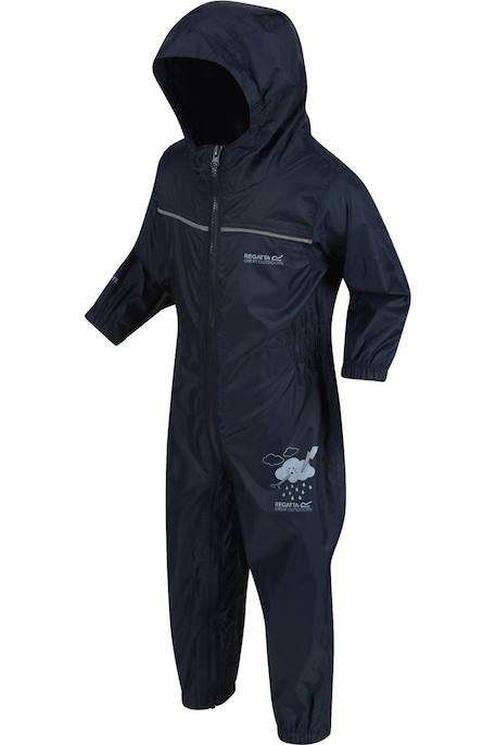 Combinaison imperméable bébé  puddle iv Bleu marine+Rose 4 - vertbaudet enfant 