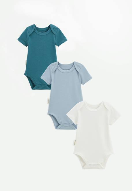 Bébé-Lot de 3 bodies bébé manches courtes baroudeur