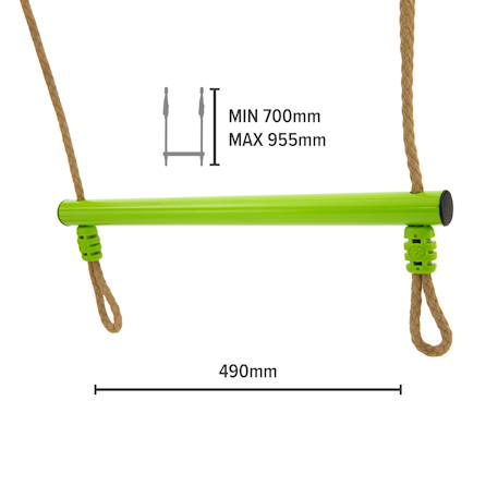 Balançoire trapèze pour portique  métal Marron - vert 3 - vertbaudet enfant 