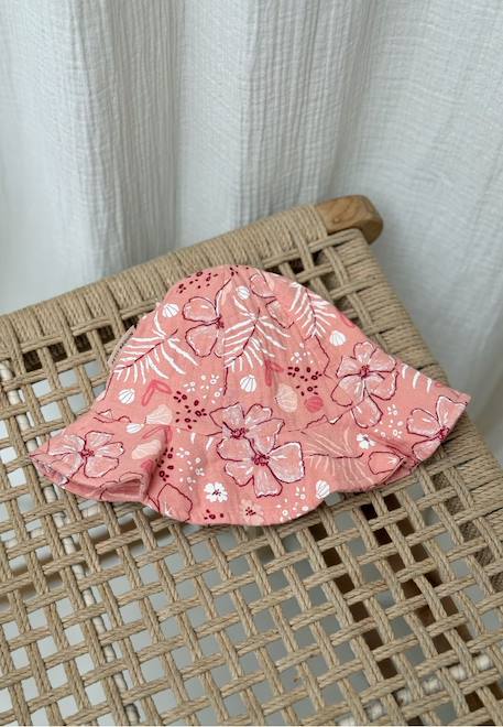 Capeline bébé en gaze de coton santa giulia Orange 1 - vertbaudet enfant 