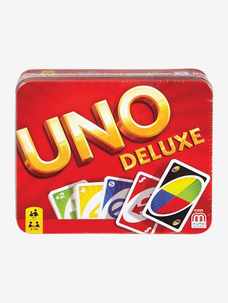 Jeu de cartes Uno Deluxe MATTEL ROUGE 1 - vertbaudet enfant 