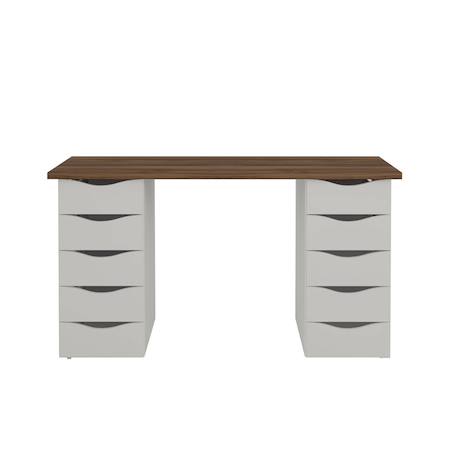 Bureau avec rangement sirius Blanc 4 - vertbaudet enfant 