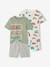 Lot 2 pyjashorts véhicules vert sauge 1 - vertbaudet enfant 