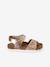 Sandales cuir boucles or+rose pâle 7 - vertbaudet enfant 