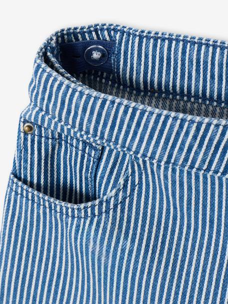 Jupe short fille rayée rayé bleu 4 - vertbaudet enfant 