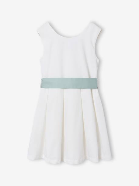Robe de cérémonie motifs fleurs fille blanc+blanc imprimé+bleu clair+rose imprimé+rose pâle 3 - vertbaudet enfant 