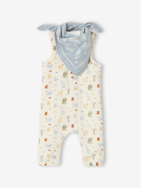 Ensemble combi bandana bébé écru 3 - vertbaudet enfant 