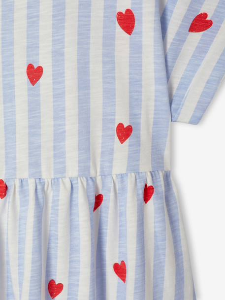 Robe fille jersey confortable rayé bleu+rayé rose 3 - vertbaudet enfant 