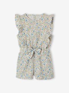 Combishort fille gaze de coton à volants  - vertbaudet enfant