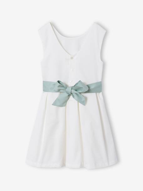 Robe de cérémonie motifs fleurs fille blanc+blanc imprimé+bleu clair+rose imprimé+rose pâle 4 - vertbaudet enfant 