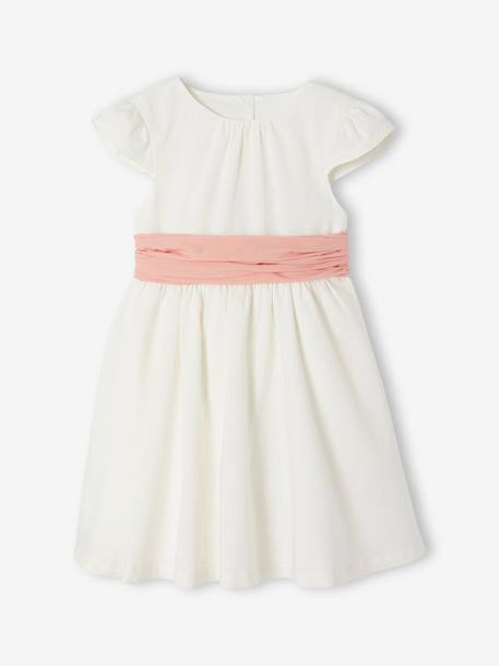 Robe fête patineuse nœud blanc+vert sauge 4 - vertbaudet enfant 