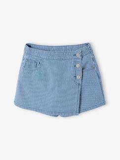 -Jupe short fille rayée