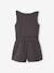 Combinaison short fille bi matière gris ardoise+vieux rose 2 - vertbaudet enfant 