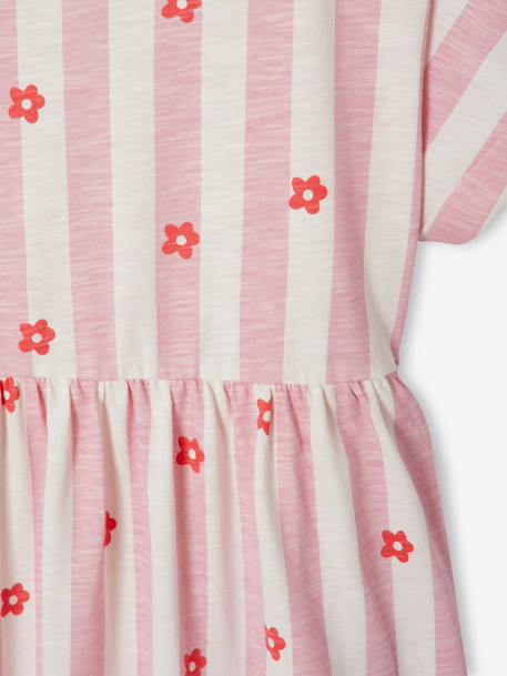 Robe fille jersey confortable rayé bleu+rayé rose 6 - vertbaudet enfant 